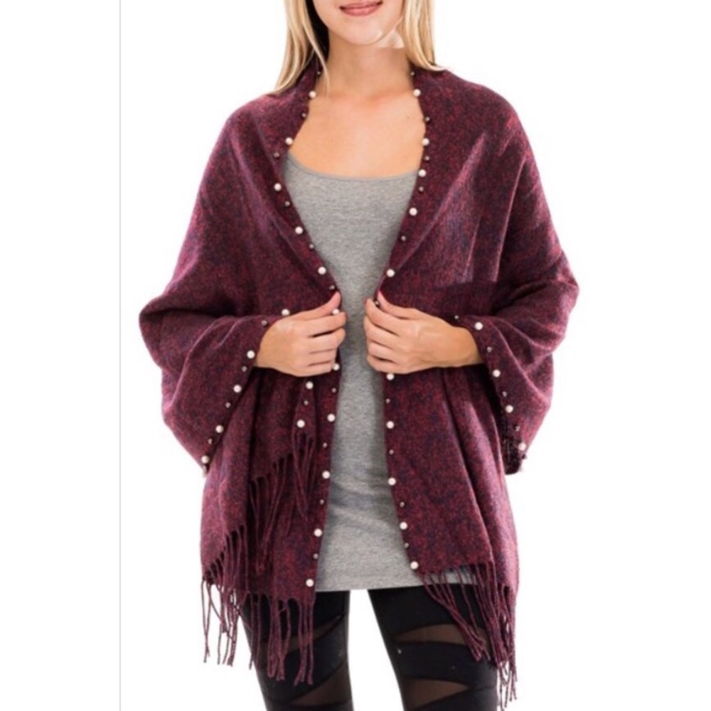 Boutique multi-pigmented chunk knit scarves